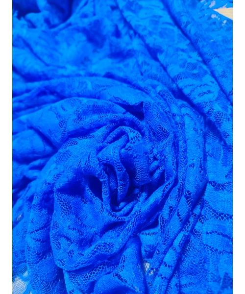 Delikatna elastyczna Koronka tiulowa chabrowa szer.150cm